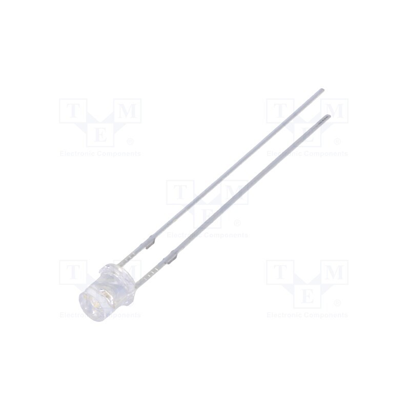 10 pcs : OSBBS234E1A - LED, 3mm, blue, 330÷500mcd, 140°, Front: flat, 2.7÷3.4V