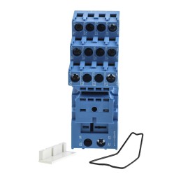 1 pcs - Finder 94 8 Pin 250V ac DIN Rail Relay Socket, for use with 55.32