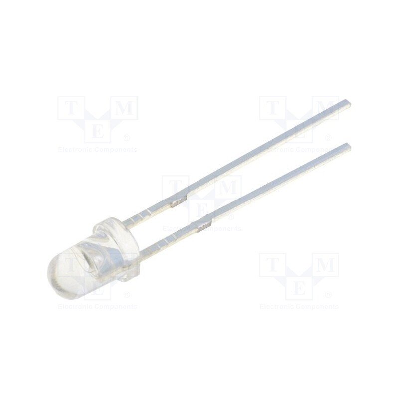 10 pcs : OSWWY23131E - LED, 3mm, white cold, 3000mcd, 30°, Front: convex, 2.9÷3.6V