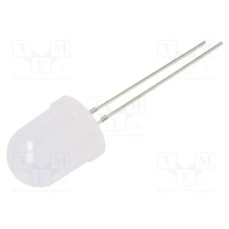 10 pcs : OSW44KA132A - LED, 10mm, white, 10000÷12000mcd, 30°, Front: convex, 2.7÷3.4V