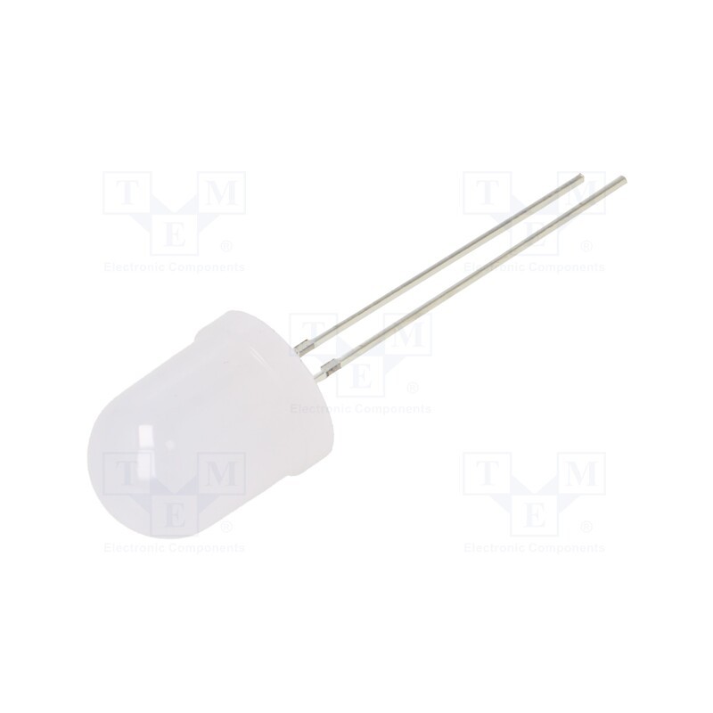 10 pcs : OSW44KA132A - LED, 10mm, white, 10000÷12000mcd, 30°, Front: convex, 2.7÷3.4V
