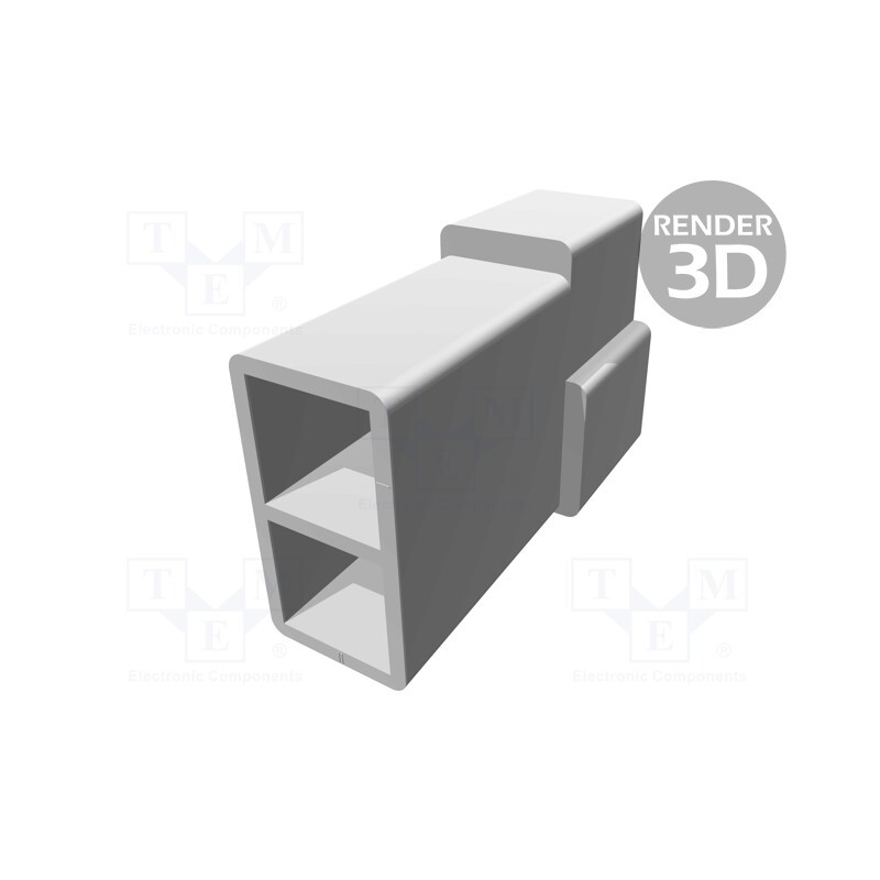 10 pcs : 1-180908-0 - Terminals cover, male, for push-on 6.3mm connectors with lock