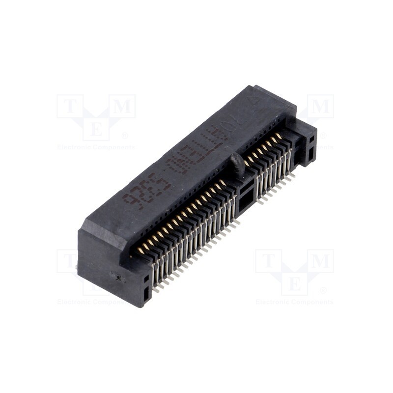 10 pcs : 119A-70A00-R02 - Connector: PCI Express mini, horizontal, SMT, gold-plated, PIN: 52