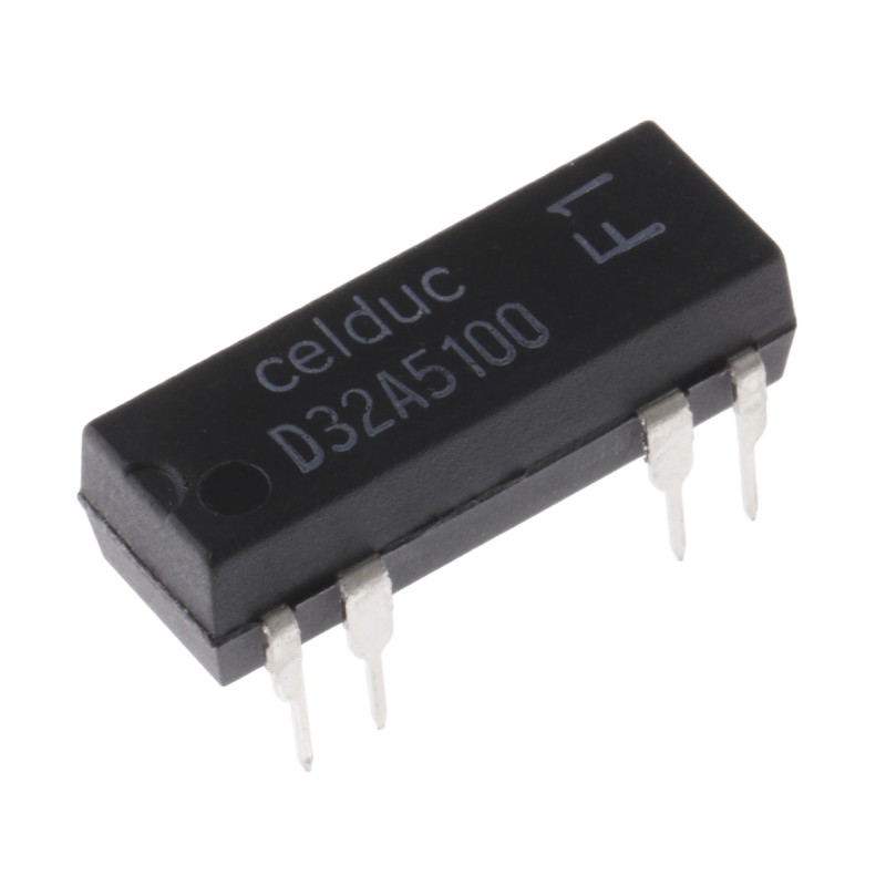 1 pcs - Celduc Plug In Reed Relay, 12V dc Coil, DPST, 100V dc Max, 500Ω