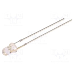 10 pcs : OSR5RU3131A-12V - LED, 3mm, red, 1120÷1560mcd, 30°, Front: convex, 12V, No.of term: 2