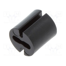 50 pcs : 8GE04V80376 - Spacer sleeve, LED, Øout: 4.8mm, ØLED: 3mm, L: 5mm, black, UL94V-0