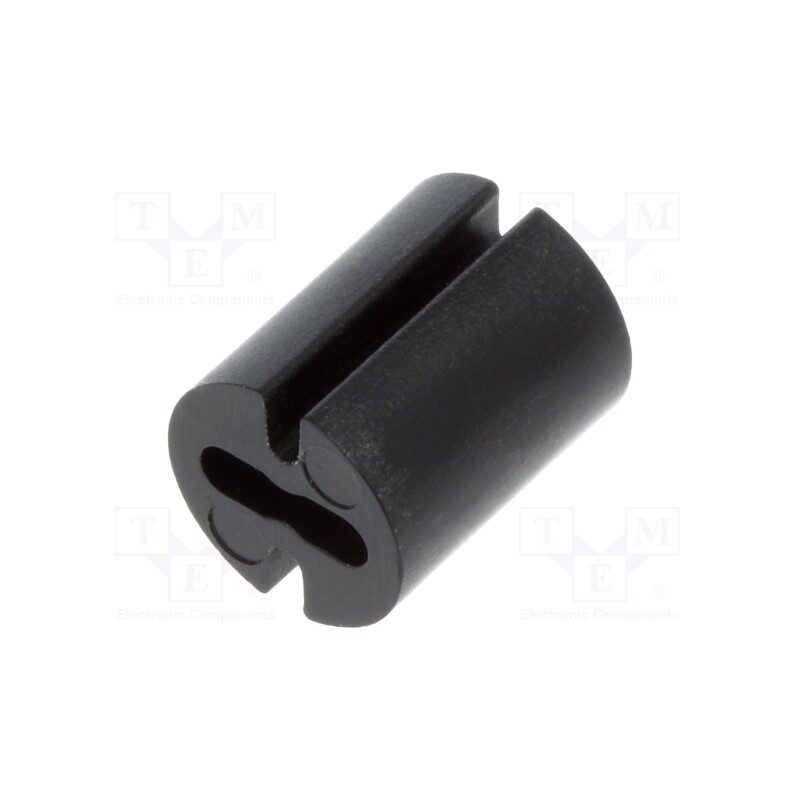 50 pcs : 8GE04V80362 - Spacer sleeve, LED, Øout: 4.8mm, ØLED: 3mm, L: 6mm, black, UL94V-0