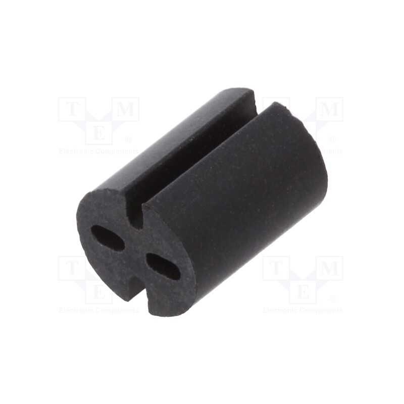 50 pcs : 8GE04V80559 - Spacer sleeve, LED, Øout: 5.1mm, ØLED: 5mm, L: 7mm, black, UL94V-0
