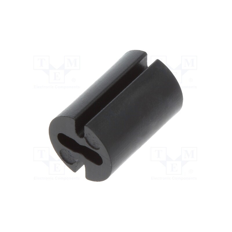 50 pcs : 8GE04V80378 - Spacer sleeve, LED, Øout: 4.8mm, ØLED: 3mm, L: 7mm, black, UL94V-0