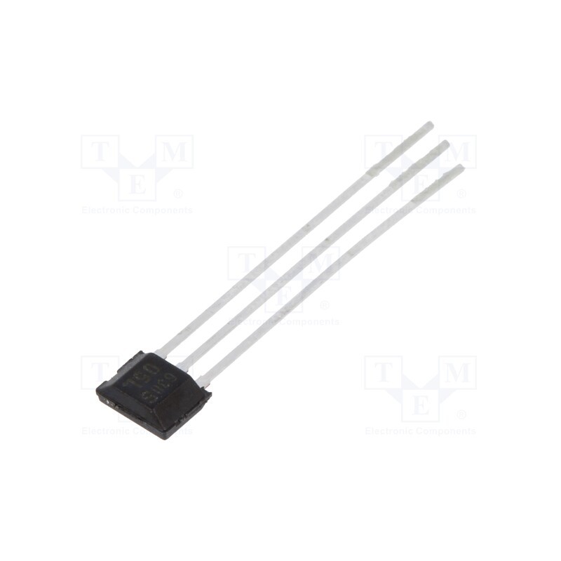 10 pcs : TLE4905LHALA1 - Sensor: Hall, unipolar, P-SSO-3-2, 5÷18mT, Usup: 3.8÷24VDC, THT