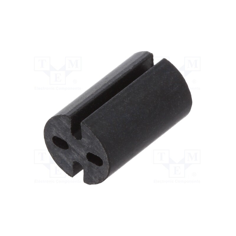 50 pcs : 8GE04V80560 - Spacer sleeve, LED, Øout: 5.1mm, ØLED: 5mm, L: 8mm, black, UL94V-0