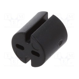 50 pcs : 8GE04V80557 - Spacer sleeve, LED, Øout: 5.1mm, ØLED: 5mm, L: 5mm, black, UL94V-0
