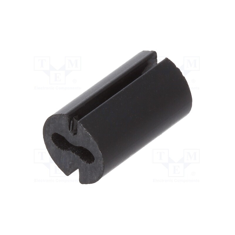 50 pcs : 8GE04V80549 - Spacer sleeve, LED, Øout: 4.8mm, ØLED: 3mm, L: 8mm, black, UL94V-0