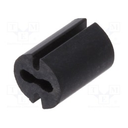 50 pcs : 8GE04V80398 - Spacer sleeve, LED, Øout: 4.8mm, ØLED: 3mm, L: 6.5mm, black, UL94V-0