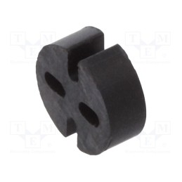 50 pcs : 8GE04V80555 - Spacer sleeve, LED, Øout: 5.1mm, ØLED: 5mm, L: 2mm, black, UL94V-0