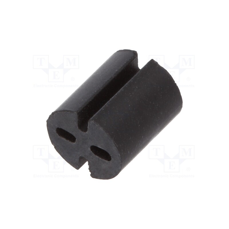 50 pcs : 8GE04V80558 - Spacer sleeve, LED, Øout: 5.1mm, ØLED: 5mm, L: 6mm, black, UL94V-0