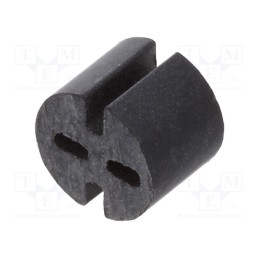 50 pcs : 8GE04V80556 - Spacer sleeve, LED, Øout: 5.1mm, ØLED: 5mm, L: 4mm, black, UL94V-0