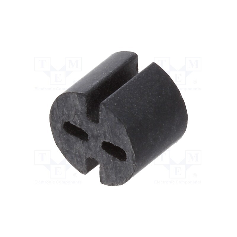 50 pcs : 8GE04V80556 - Spacer sleeve, LED, Øout: 5.1mm, ØLED: 5mm, L: 4mm, black, UL94V-0