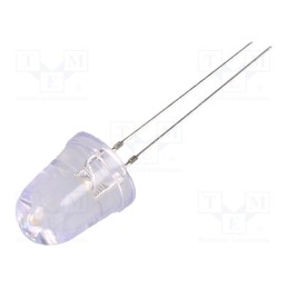 10 pcs : OSM54PA201A - LED, 10mm, white warm, 8°, Front: convex, 2.9÷3.4V, No.of term: 2