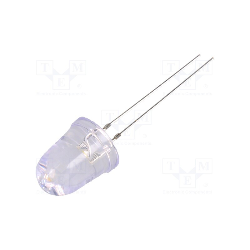 10 pcs : OSM54PA201A - LED, 10mm, white warm, 8°, Front: convex, 2.9÷3.4V, No.of term: 2
