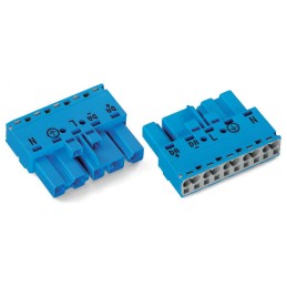 2 pcs - Wago 770 Series Lighting Connector, 5-Pole, Male, 5-Way, Cable Mount, 25A