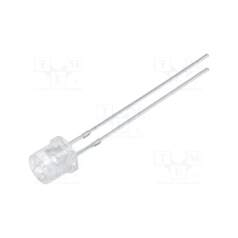 10 pcs : OSG5DA57E1A - LED, 5mm, green, 1560÷2000mcd, 140°, Front: flat, 2.9÷3.6V