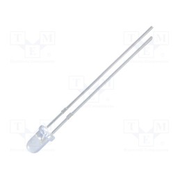 10 pcs : NTE30033 - LED, 3mm, orange, 2500mcd, 10°, Front: convex, 2÷2.6V, No.of term: 2