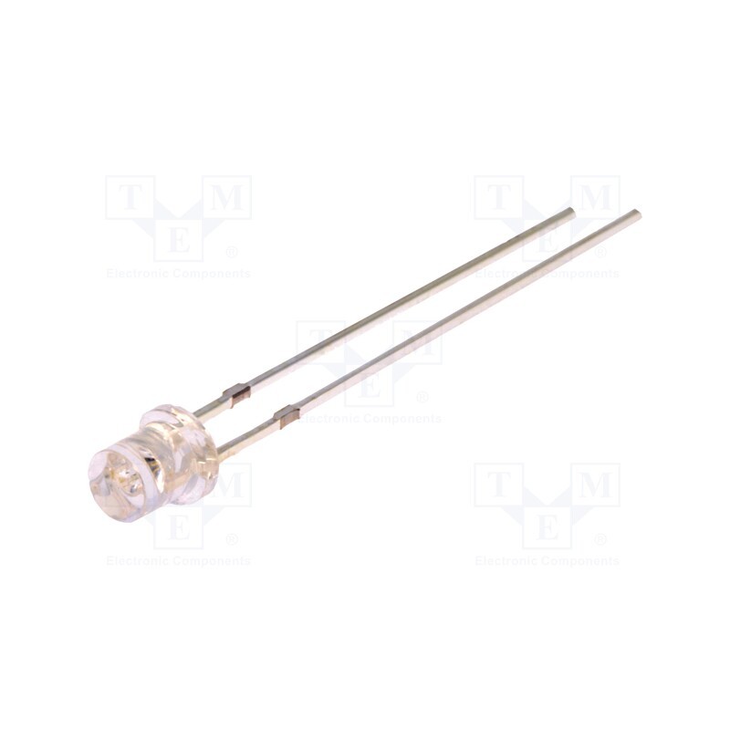 10 pcs : OSG5DA34E1A - LED, 3mm, green, 1560÷200mcd, 140°, Front: flat, 2.9÷3.6V
