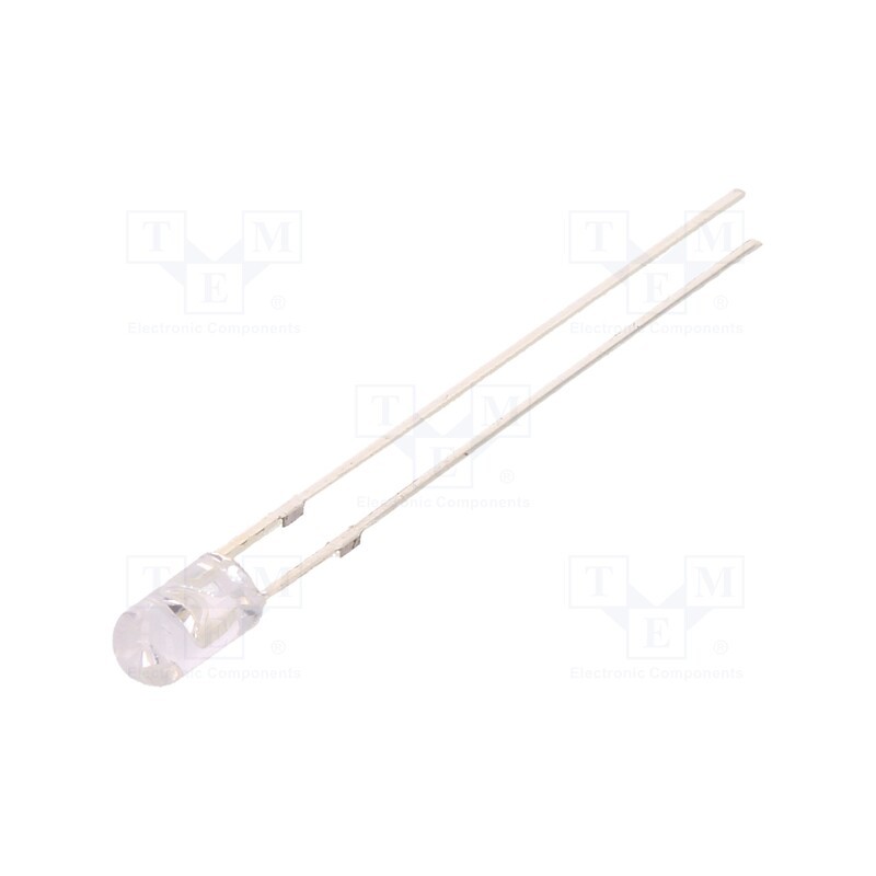 10 pcs : OSG5DA3E31B - LED, 3mm, green, 8400÷10000mcd, 30°, Front: convex, No.of term: 2