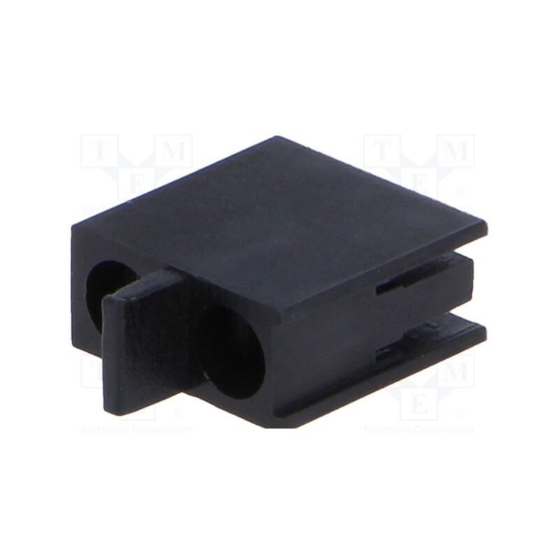100 pcs : FIX-LED-305 - LED housing, 3mm, polyamide, angular, black, UL94V-2, H: 10mm