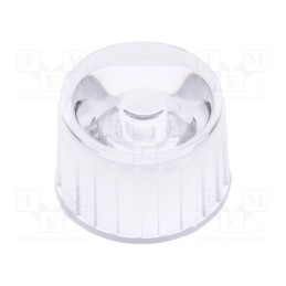 50 pcs : OEHW2090GF - LED lens, round, colourless, 90°, with holder