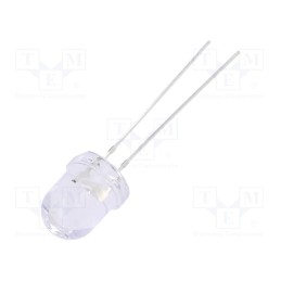 10 pcs : OSY5PA8131A-12V - LED, 8mm, yellow, 2180÷3000mcd, 30°, Front: convex, 12V