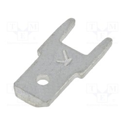 20 pcs : 1212 - Terminal: flat, 4.8mm, 0.8mm, male, THT, brass, tinned, straight