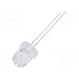 10 pcs : OSR5PA8131A-5V - LED, 8mm, red, 2180÷3000mcd, 30°, Front: convex, 5V, No.of term: 2