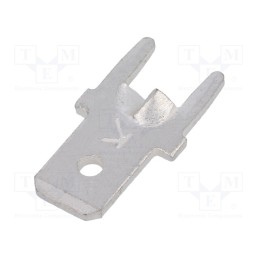 20 pcs : 1212-ST - Terminal: flat, 4.8mm, 0.8mm, male, THT, brass, tinned, straight