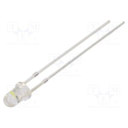 10 pcs : OSW5DP3131A-6.8HZ - LED, 3mm, white cold, blinking, 5800÷7000mcd, 30°, 3÷5V, 20mA, 6.8Hz