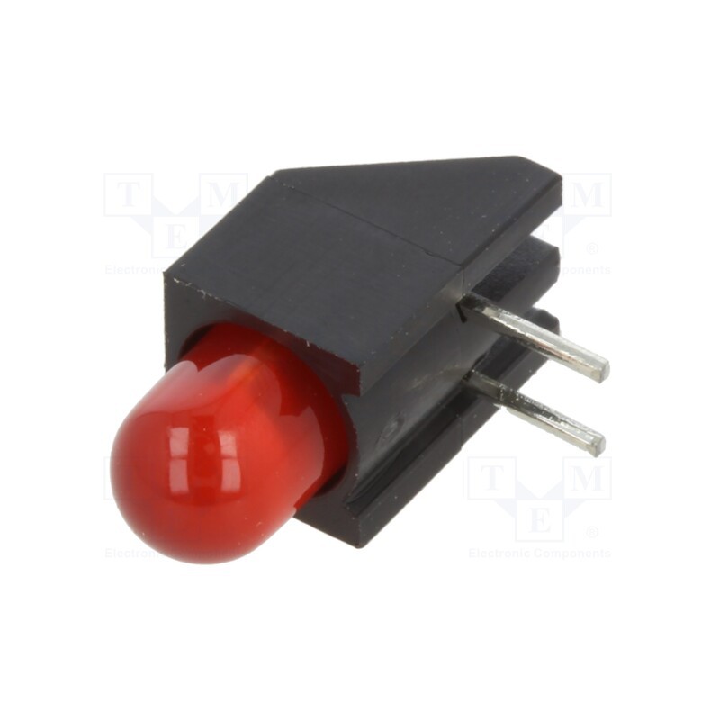 10 pcs : H178CHDL - LED, in housing, red, 5mm, No.of diodes: 1, 2mA, Lens: diffused, 45°