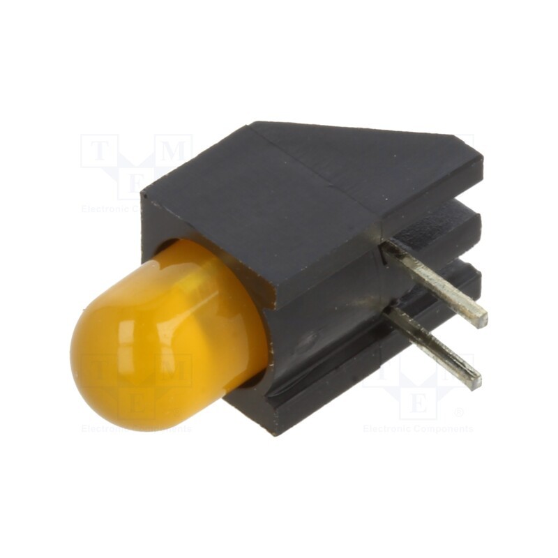 10 pcs : H178CAD - LED, in housing, amber, 5mm, No.of diodes: 1, 20mA, Lens: diffused