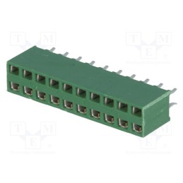 10 pcs : 1-215307-0 - Socket, pin strips, HV-100, female, PIN: 20, straight, 2.54mm, THT