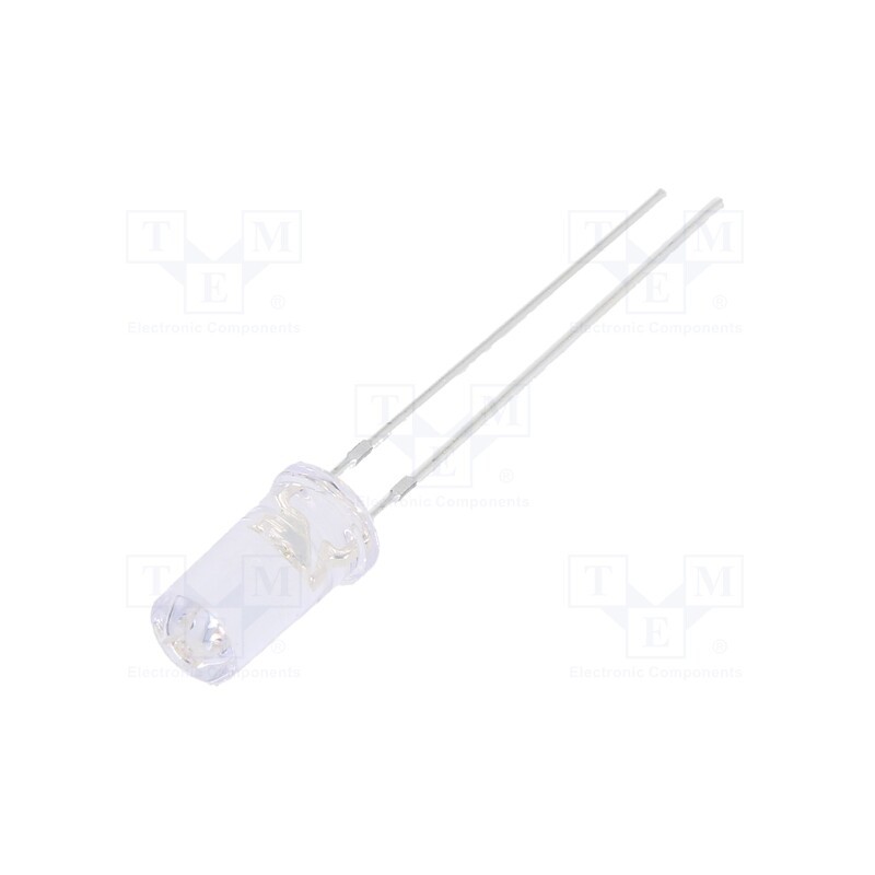 10 pcs : OSB5SA5T51A - LED, 5mm, blue, 500÷750mcd, 50°, Front: flat, 2.8÷3.6V, No.of term: 2