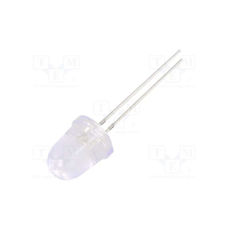 10 pcs : OSV2YLA201A - LED, UV, 8°, 20mA, 114mW, 370÷380nm, 3/3.4/3.8V, THT, Front: convex