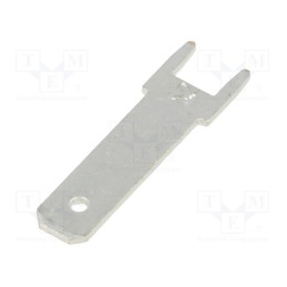 20 pcs : 1216 - Terminal: flat, 4.8mm, 0.8mm, male, THT, brass, tinned, straight