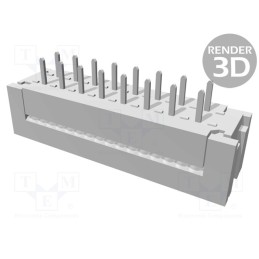 10 pcs : 1-216093-6 - IDC transition, PIN: 16, IDC,THT, for ribbon cable, 1.27mm