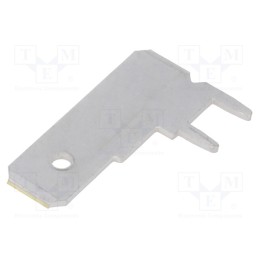 20 pcs : 1217754-1 - Terminal: flat, 6.3mm, 0.8mm, male, THT, brass, tinned, angled 90°