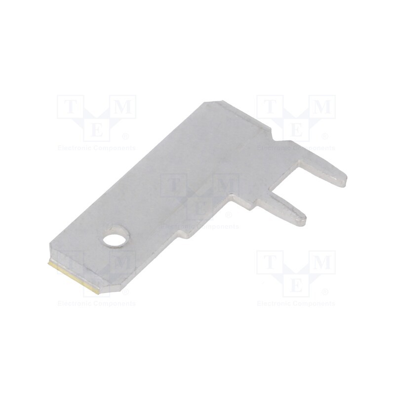 20 pcs : 1217754-1 - Terminal: flat, 6.3mm, 0.8mm, male, THT, brass, tinned, angled 90°