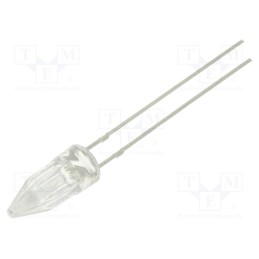 10 pcs : OSB5SA58A1B - LED, 5mm, blue, 1120÷1560mcd, 100°, Front: Rocket, 2.9÷3.4V, THT
