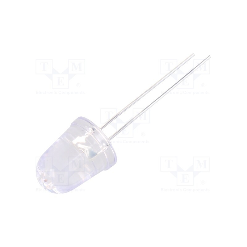 10 pcs : OS5YKPA201A - LED, 10mm, yellow, 8°, Front: convex, 2.1÷2.6V, No.of term: 2, 78mW