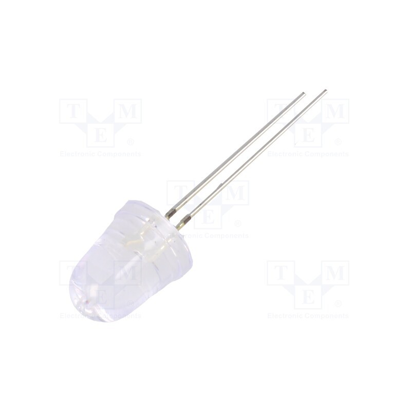 10 pcs : OS5RKPA201A - LED, 10mm, red, 8°, Front: convex, 2.1÷2.6V, No.of term: 2, -30÷85°C