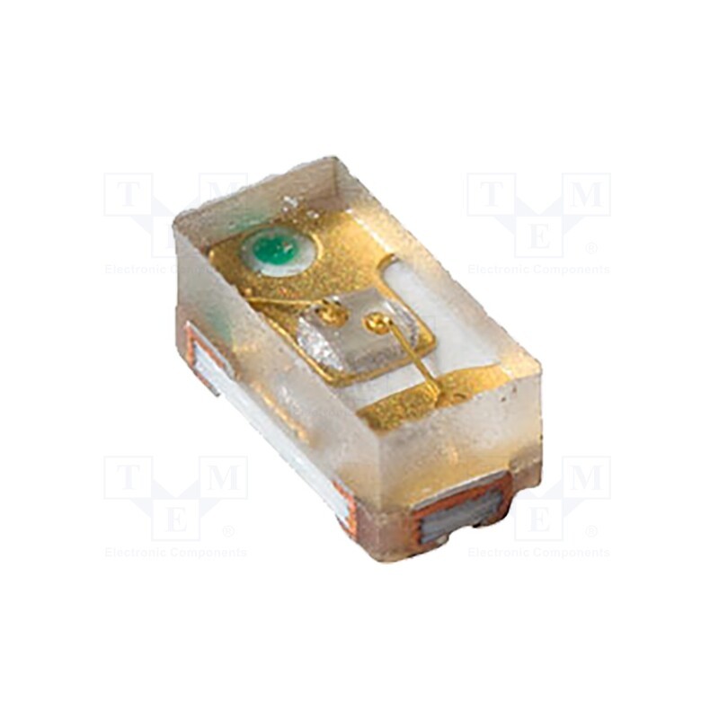 10 pcs : SM0402GC - LED, SMD, 0402, green, 28.5mcd, 1x0.5mm, 130°, 1.9÷2.6V, 20mA, 78mW