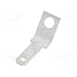 10 pcs : 1233 - Terminal: flat, 2.8mm, 0.5mm, male, M2, screw, brass, tinned